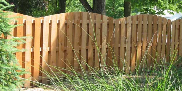 custom built wood privacy fence